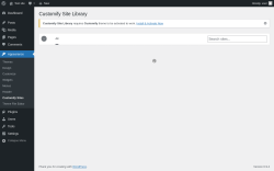 Page screenshot: Customify Sites &lsaquo; Test site &mdash; WordPress