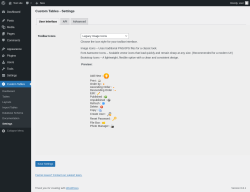 Page screenshot: Custom Tables → Settings