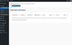 Page screenshot: WP CV Builder &rarr; Subscription Orders