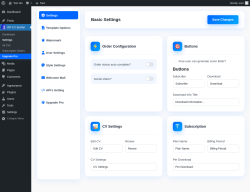 Page screenshot: WP CV Builder &rarr; Settings