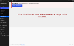 Page screenshot: WP CV Builder