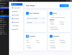 Page screenshot: WP CV Builder &rarr; Settings
