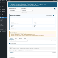 Page screenshot: Settings &rarr; Cybokron Consent Manager Translations for YOOtheme Pro