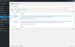 Page screenshot: Plugins &lsaquo; Test site &mdash; WordPress