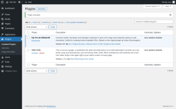 Page screenshot: Plugins &lsaquo; Test site &mdash; WordPress