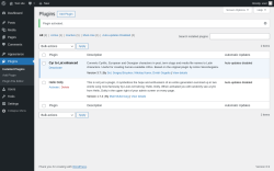Page screenshot: Plugins &lsaquo; Test site &mdash; WordPress