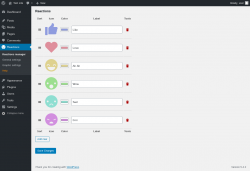 Page screenshot: Reactions
