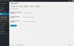 Page screenshot: Reactions → General settings → User