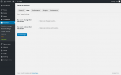Page screenshot: Reactions → General settings → User