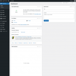 Page screenshot: Dashboard ‹ Test site — WordPress