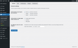 Page screenshot: Reactions → General settings