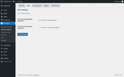 Page screenshot: Reactions → General settings → User