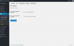 Page screenshot: Reactions → General settings → User