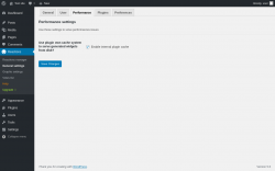 Page screenshot: Reactions → General settings → Performance
