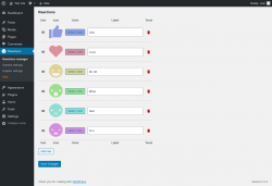 Page screenshot: Reactions