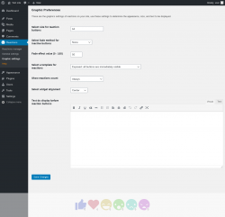 Page screenshot: Reactions → Graphic settings