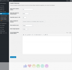 Page screenshot: Reactions → Graphic settings