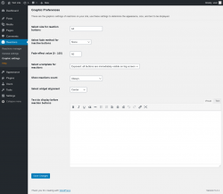 Page screenshot: Reactions → Graphic settings