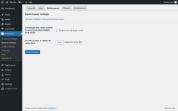 Page screenshot: Reactions → General settings → Performance