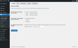 Page screenshot: Reactions → General settings
