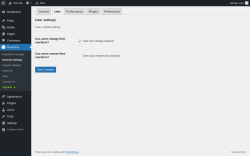 Page screenshot: Reactions → General settings → User