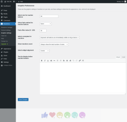 Page screenshot: Reactions → Graphic settings