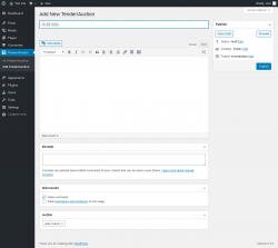 Page screenshot: Tender/Auction → Add Tender/Auction