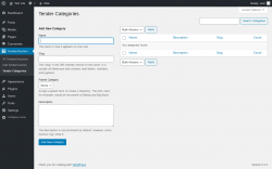 Page screenshot: Tender/Auction → Tender Categories