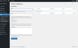 Page screenshot: Tender/Auction → Tender Categories