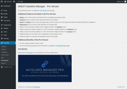 Page screenshot: Autolinks → Pro Version