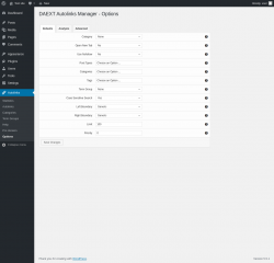 Page screenshot: Autolinks → Options