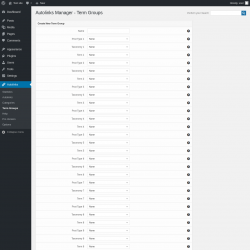 Page screenshot: Autolinks → Term Groups