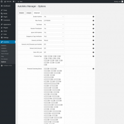 Page screenshot: Autolinks → Options → Advanced