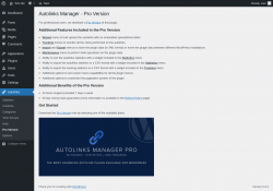 Page screenshot: Autolinks → Pro Version