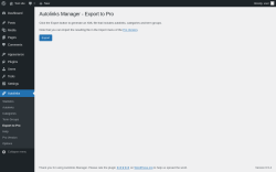 Page screenshot: Autolinks → Export to Pro