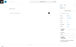 Page screenshot: Add Page ‹ Test site — WordPress