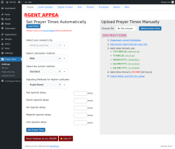 Page screenshot: Prayer time