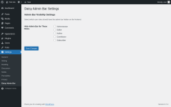 Page screenshot: Settings → Daisy Admin Bar
