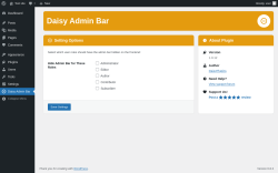 Page screenshot: Daisy Admin Bar