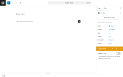 Page screenshot: Add Page ‹ Test site — WordPress