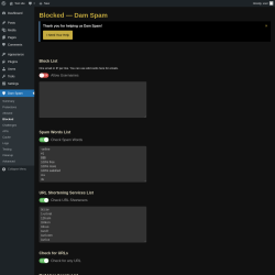 Page screenshot: Dam Spam &rarr; Blocked