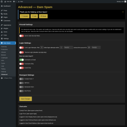 Page screenshot: Dam Spam &rarr; Advanced