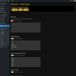 Page screenshot: Dam Spam &rarr; Blocked