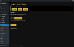 Page screenshot: Dam Spam &rarr; Logs