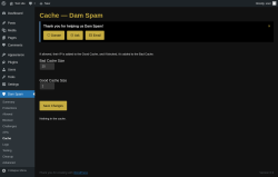 Page screenshot: Dam Spam &rarr; Cache