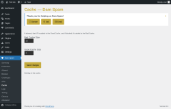 Page screenshot: Dam Spam &rarr; Cache