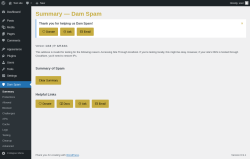 Page screenshot: Dam Spam