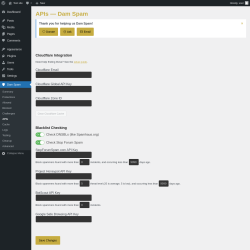 Page screenshot: Dam Spam &rarr; APIs