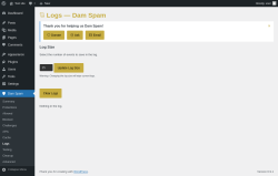 Page screenshot: Dam Spam &rarr; Logs