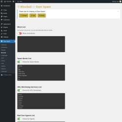 Page screenshot: Dam Spam &rarr; Blocked